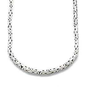 Vorlové Šperky, Stříbrný řetízek královská vazba, průměr 3 mm, R011