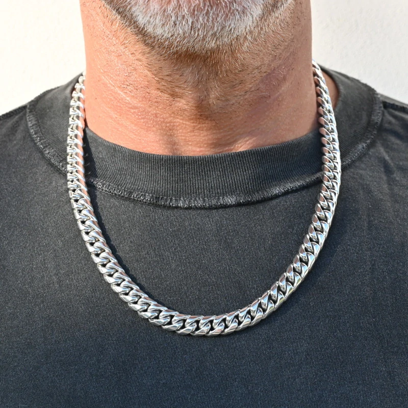 Vorlové Šperky, Stříbrný řetízek masivní ručně dělaný, 12 mm, 60 cm R101