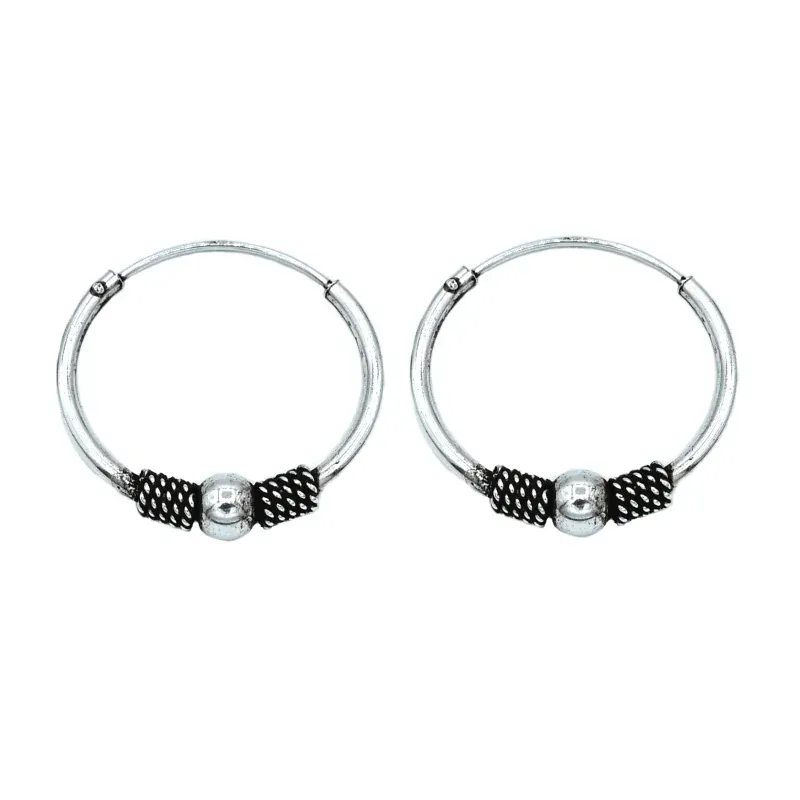 Vorlové Šperky, Stříbrné náušnice starostříbrné kruhy 20 mm, N282