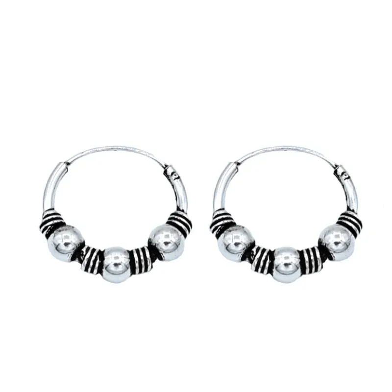 Vorlové Šperky, Stříbrné náušnice starostříbrné kruhy 16 mm, N283