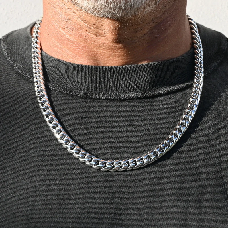 Vorlové Šperky, Stříbrný řetízek masivní ručně dělaný, 10 mm, 60 cm,R114