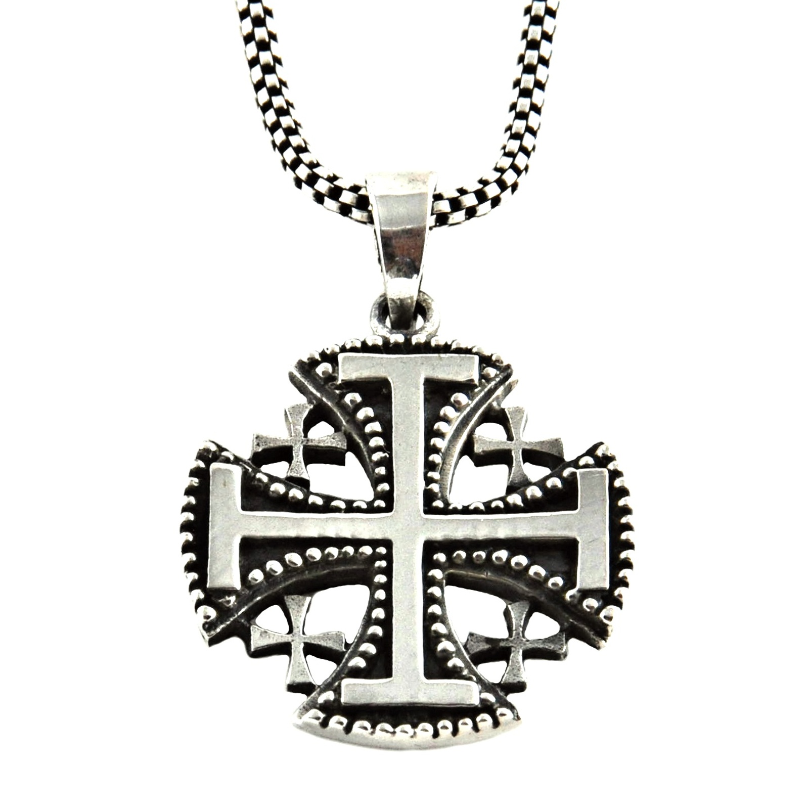 Vorlové Šperky, Stříbrný přívěsek kříž, Jeruzalémský kříž, PR482