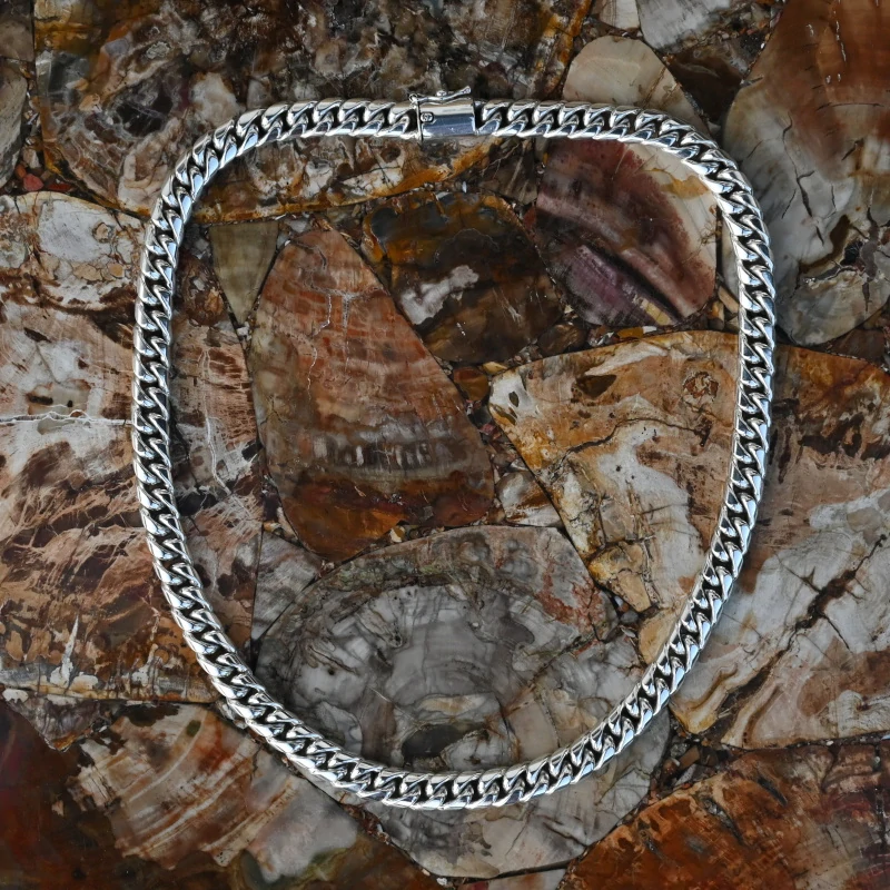 Vorlové Šperky, Stříbrný řetízek masivní ručně dělaný, 12 mm, 60 cm R101