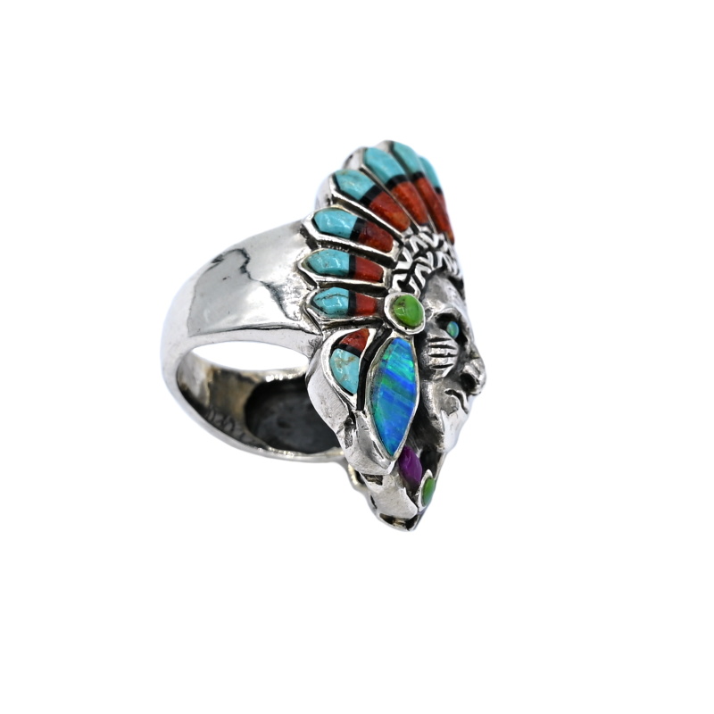 Vorlové Šperky, Stříbrný prsten indián, vel.53, E125