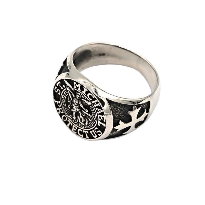Vorlové Šperky, Stříbrný prsten svatý Michael, E130