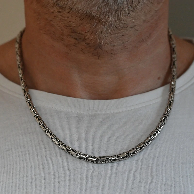 Vorlové Šperky, Stříbrný řetízek královská vazba, průměr 5 mm, R117