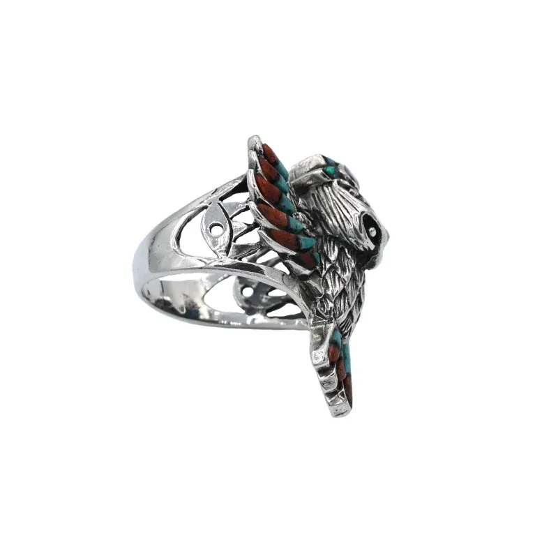 Vorlové Šperky, Stříbrný prsten sova, vel.61, E124