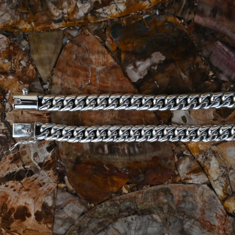 Vorlové Šperky, Stříbrný řetízek masivní ručně dělaný, 10 mm, 60 cm,R114