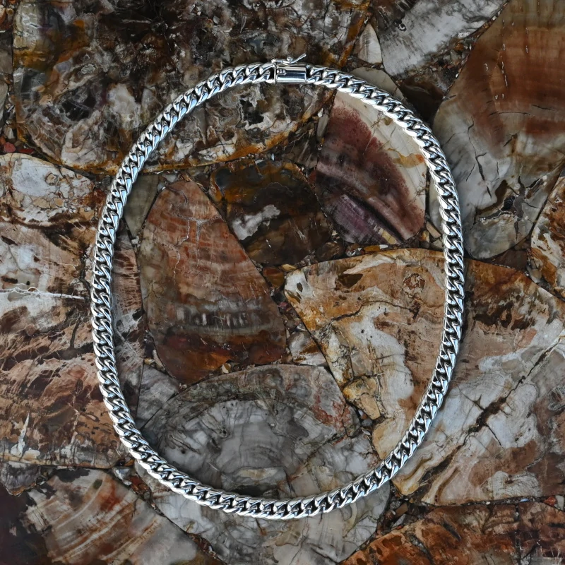 Vorlové Šperky, Stříbrný řetízek masivní ručně dělaný, 10 mm, 60 cm,R114