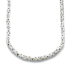 Vorlové Šperky, Stříbrný řetízek královská vazba, průměr 3 mm, R011
