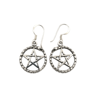 Vorlové Šperky, Stříbrné náušnice pentagram, N258
