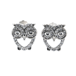 Vorlové Šperky, Stříbrné náušnice sovy, N259