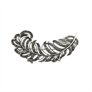 Vorlové Šperky, Stříbrná brož pírko, M014
