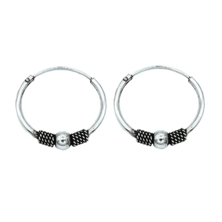 Vorlové Šperky, Stříbrné náušnice starostříbrné kruhy 20 mm, N282