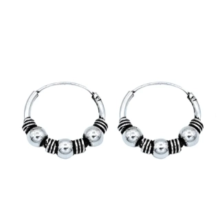 Vorlové Šperky, Stříbrné náušnice starostříbrné kruhy 16 mm, N283