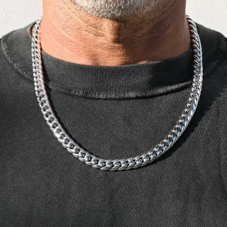Vorlové Šperky, Stříbrný řetízek masivní ručně dělaný, 10 mm, R114