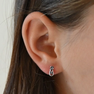 Vorlové Šperky, Stříbrné náušnice zip, N305