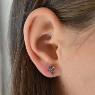 Vorlové Šperky, Stříbrné náušnice keltský kříž, N307