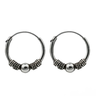 Vorlové Šperky, Stříbrné náušnice starostříbrné kruhy 15 mm, N309