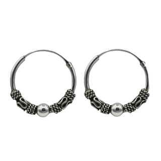 Vorlové Šperky, Stříbrné náušnice starostříbrné kruhy 18 mm, N310